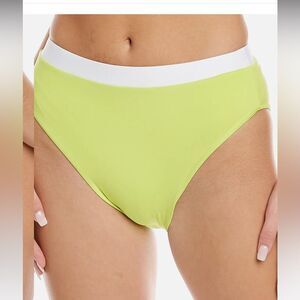 Lime Green High-Waisted Bikini Bottom